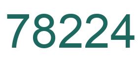 Number 78224 green image