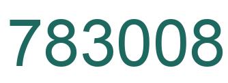Number 783008 green image