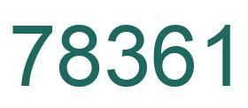 Number 78361 green image