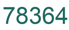 Number 78364 green image