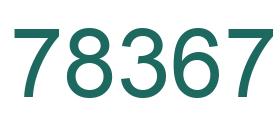 Number 78367 green image