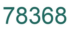 Number 78368 green image
