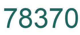 Number 78370 green image