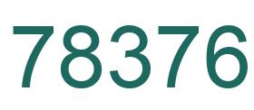 Number 78376 green image