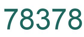 Number 78378 green image