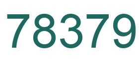 Number 78379 green image