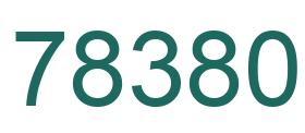 Number 78380 green image