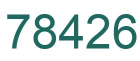 Number 78426 green image