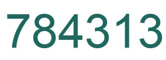 Number 784313 green image