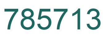 Number 785713 green image