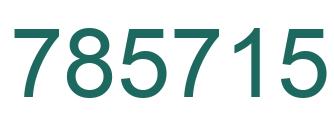 Number 785715 green image