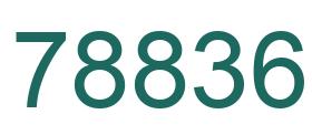 Number 78836 green image