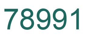 Number 78991 green image