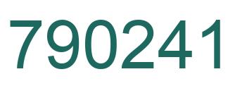 Número 790241 imagen verde
