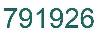 Número 791926 imagen verde