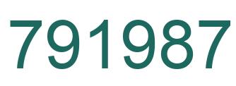 Número 791987 imagen verde