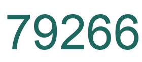 Number 79266 green image