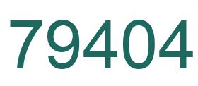 Number 79404 green image