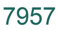 Number 7957 green image