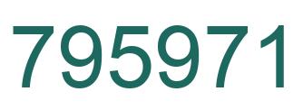 Number 795971 green image