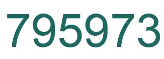 Number 795973 green image