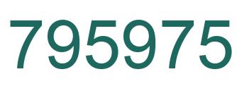 Number 795975 green image