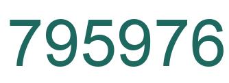 Number 795976 green image