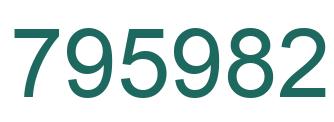 Number 795982 green image