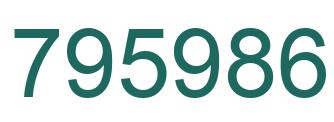 Number 795986 green image