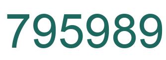 Number 795989 green image