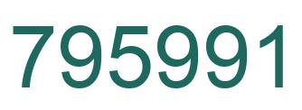 Number 795991 green image