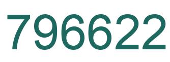 Number 796622 green image