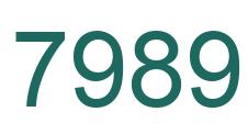 Número 7989 imagen verde