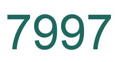 Número 7997 imagen verde