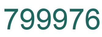 Number 799976 green image
