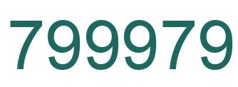 Number 799979 green image