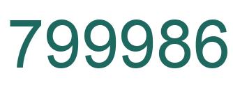 Number 799986 green image