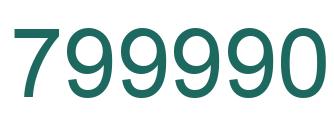 Number 799990 green image