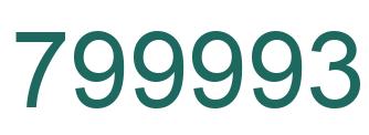 Number 799993 green image