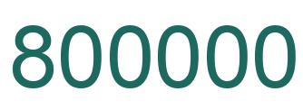 Number 800000 green image