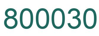 Number 800030 green image
