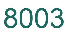 Número 8003 imagen verde