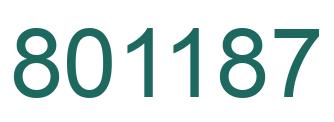 Número 801187 imagen verde