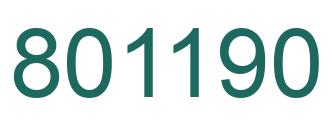 Número 801190 imagen verde