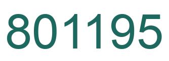 Número 801195 imagen verde