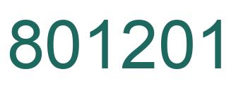 Number 801201 green image