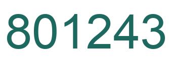 Número 801243 imagen verde