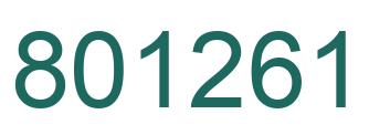 Número 801261 imagen verde