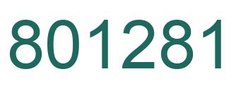 Number 801281 green image