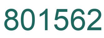 Number 801562 green image